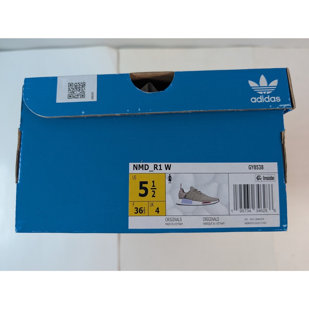 Adidas NMD R1 W GY8538 Light Gray Pink Womens Running Lifestyle Shoes 5.5 - Picture 9 of 10
